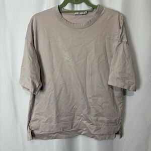 Uniqlo Jil Sander +J Unisex Supima Cotton Oversized Half-Sleeve T-Shirt Pink Med